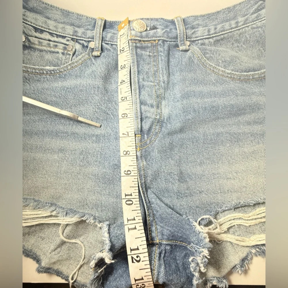 rag & bone Faded Blue Denim Shorts - Picture 5 of 11